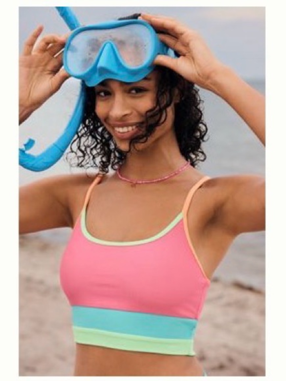 Beach Riot Eva Bikini Top, Color: Aqua Haze
